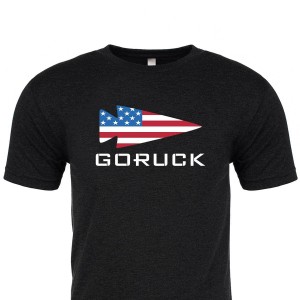 Black Men's Goruck USA T-Shirt | SG-392576-SQN