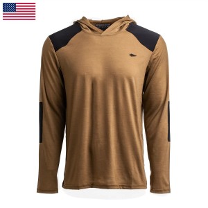 Khaki Men's Goruck 24.7 Merino Wool Hoodie Tops | SG-179508-WKF