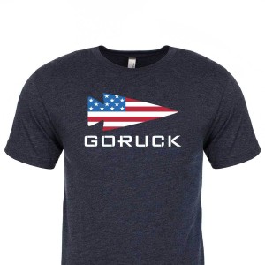 Navy Men's Goruck USA T-Shirt | SG-160982-OIA