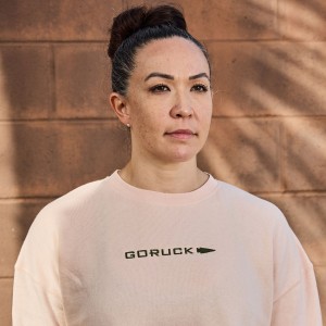 Pink / Green Women's Goruck Cropped Embroidered Sweatshirt | SG-354069-MSY