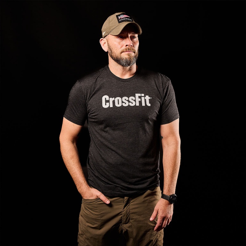 Black Men's Goruck CrossFit T-Shirt | SG-059162-JNR