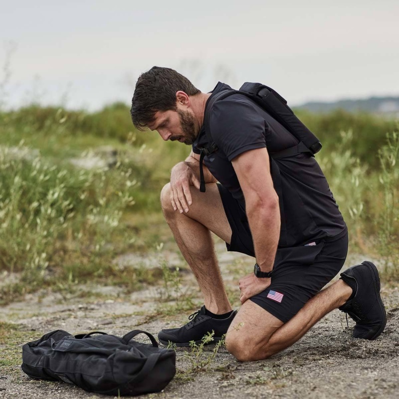 Black Men's Goruck Indestructible Training Length 7.5 Shorts | SG-476802-KXU