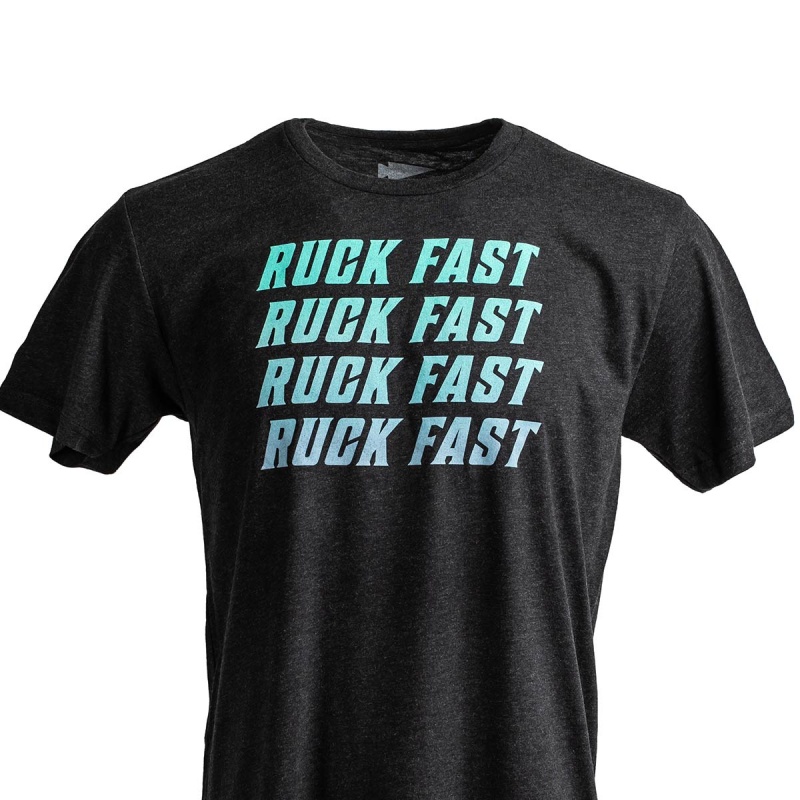 Black Men\'s Goruck Ruck Fast T-Shirt | SG-063452-GVL