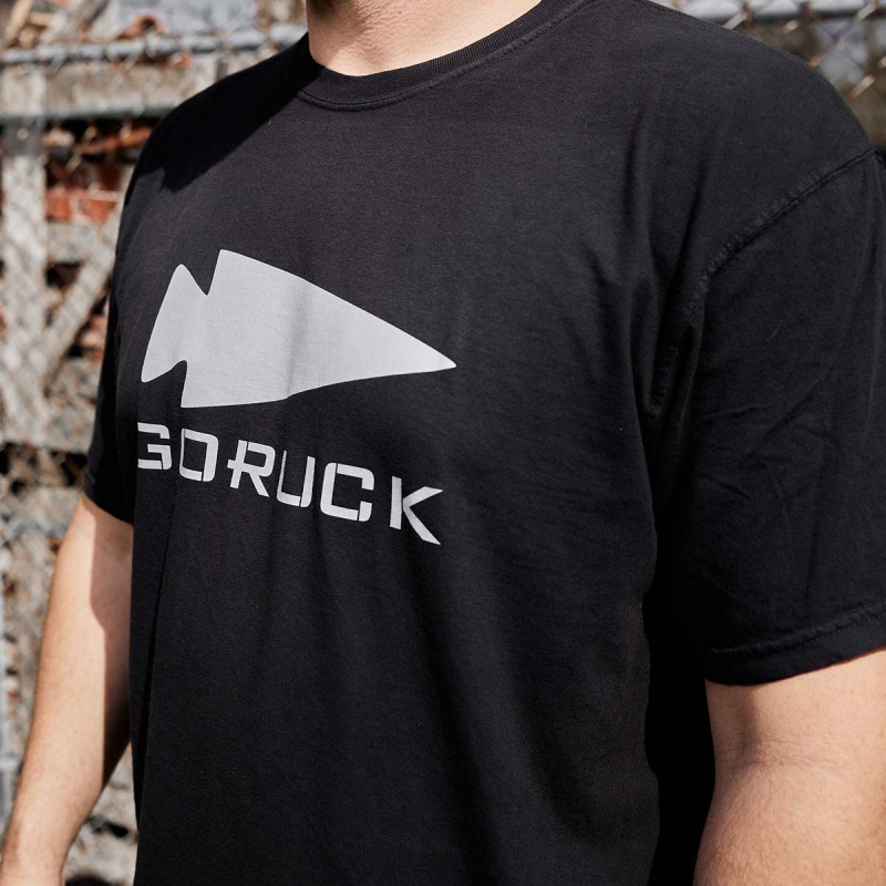 Black Men's Goruck Spearhead Heavyweight T-Shirt | SG-263748-YLN