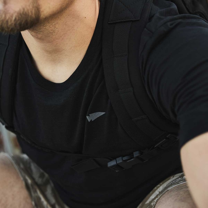 Black Men's Goruck The Field T-Shirt | SG-042198-GZM