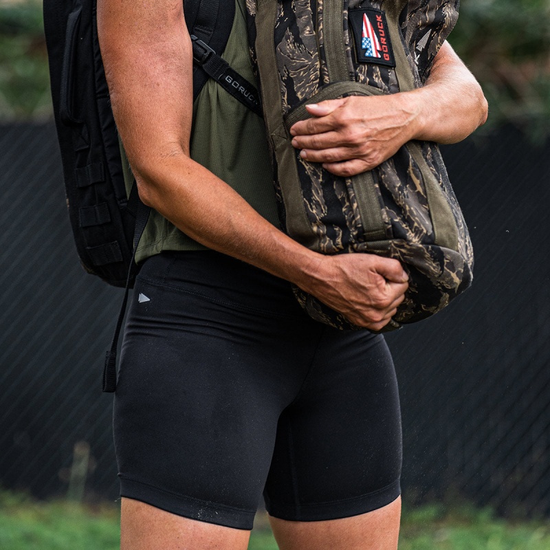 Black Women's Goruck Indestructible Biker Shorts | SG-829345-ITK