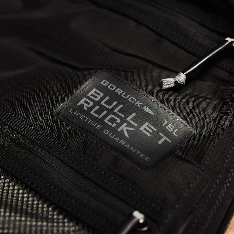 Black / Grey Accessories Goruck Ruck Double Compartment Ripstop ROBIC® Bullet | SG-653712-BJF