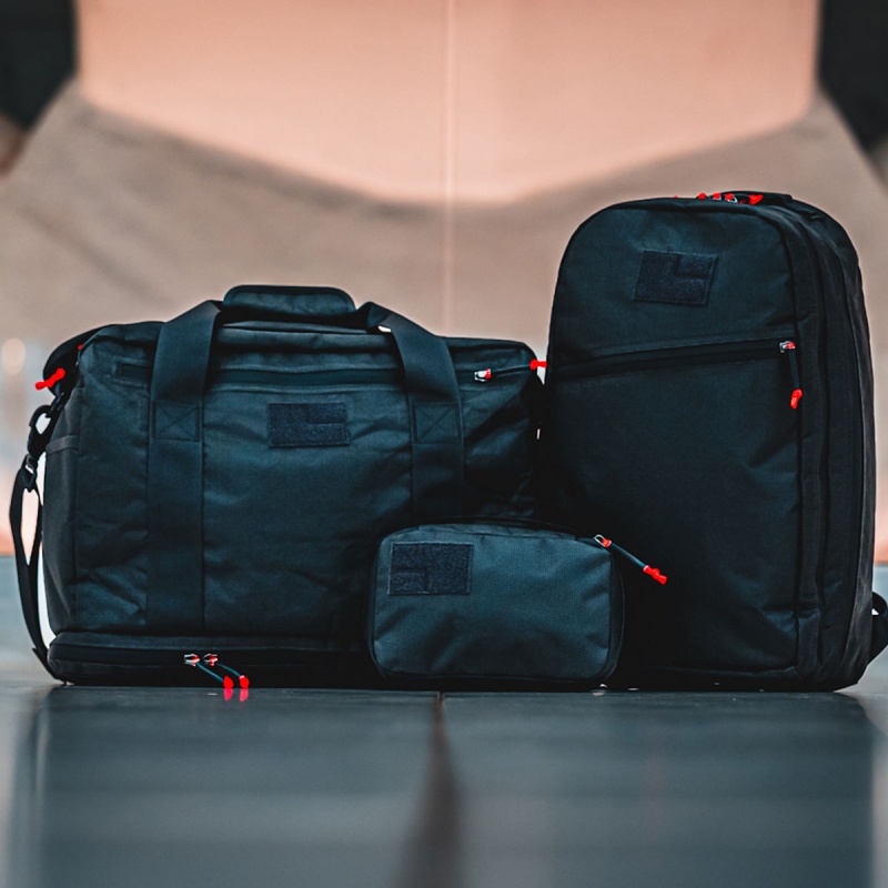 Black / Orange Accessories Goruck Shadow Pockets x Carryology Ultra Blaze Bags | SG-582306-NGH