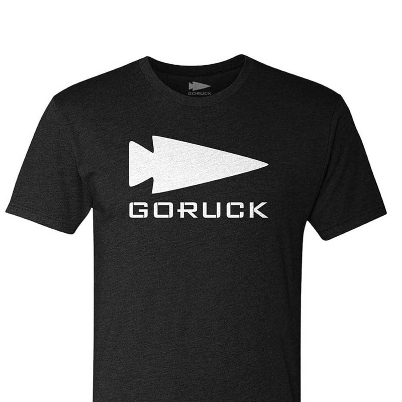 Black / White Men\'s Goruck Spearhead T-Shirt | SG-842631-LXD