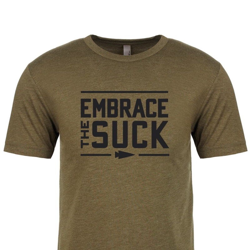 Green Men\'s Goruck Embrace the Suck T-Shirt | SG-613287-NPL