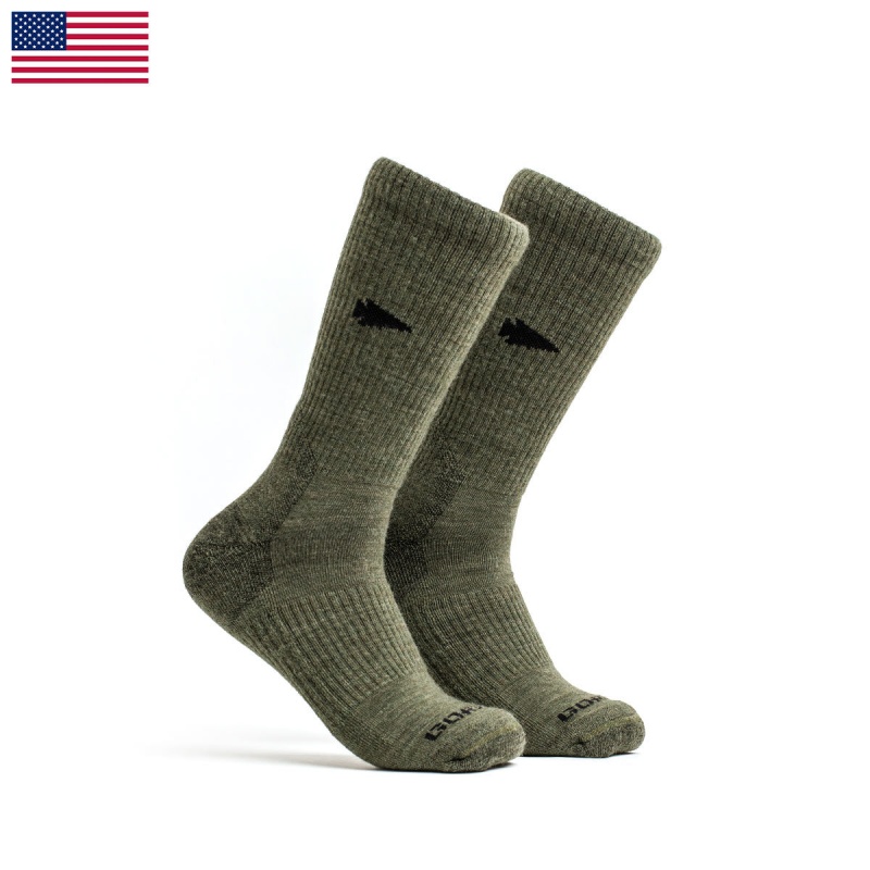 Green Men\'s Goruck Merino Challenge Socks | SG-085149-XDZ