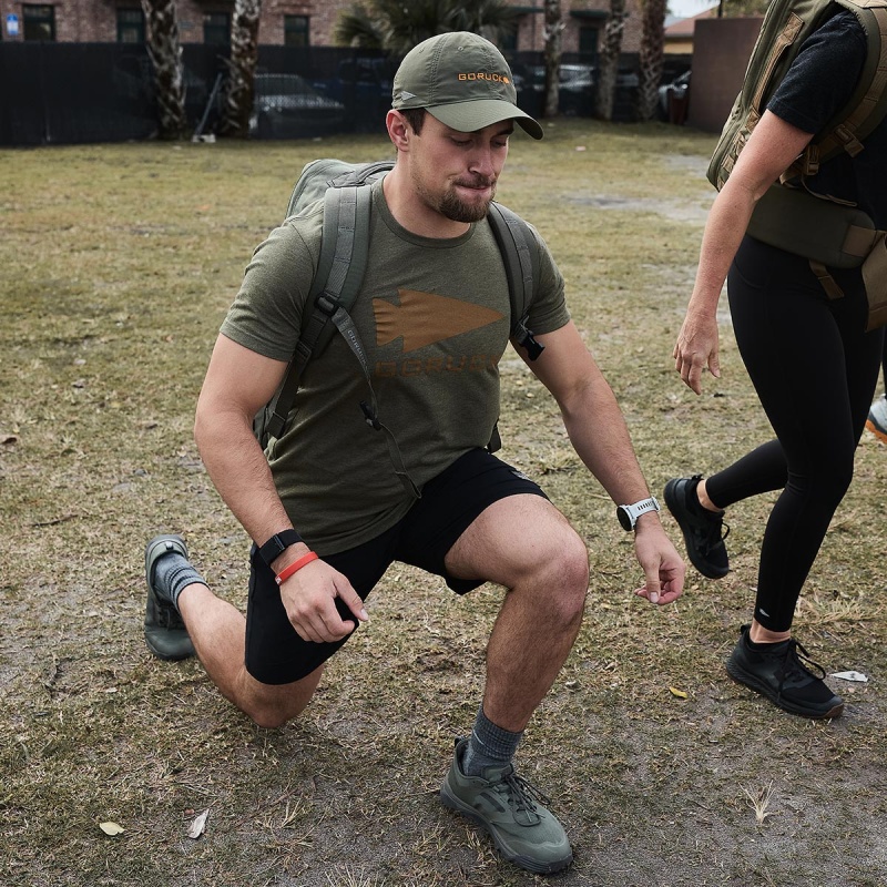 Green Men's Goruck Spearhead T-Shirt | SG-945678-FLP