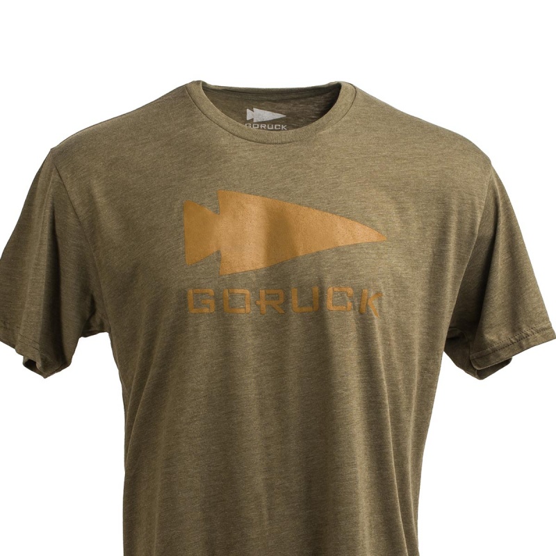 Green Men\'s Goruck Spearhead T-Shirt | SG-945678-FLP