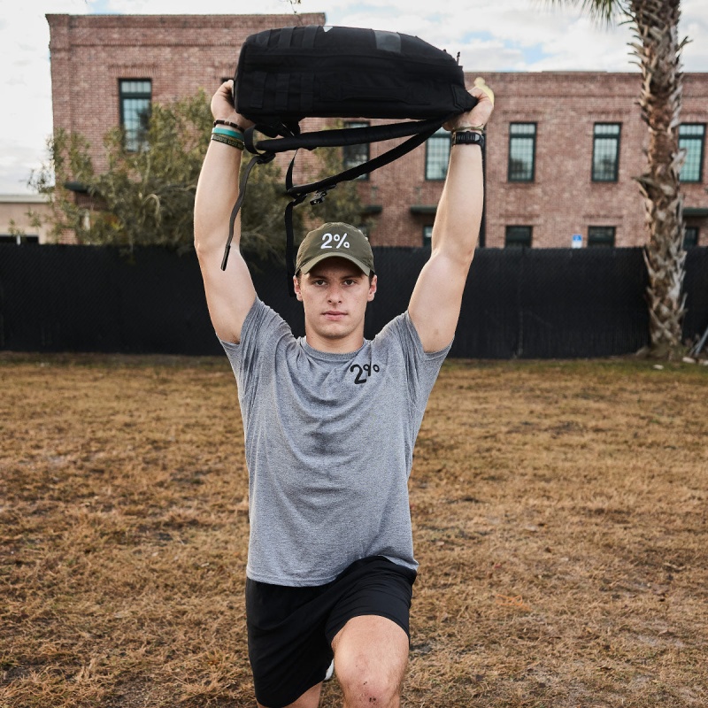 Grey Men's Goruck 2% T-Shirt | SG-869352-VNP