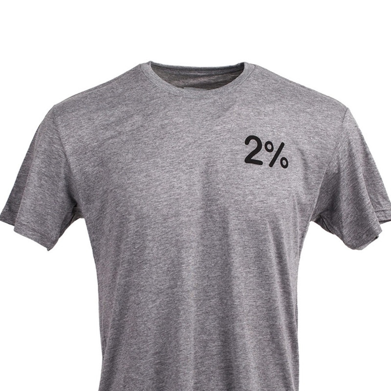 Grey Men\'s Goruck 2% T-Shirt | SG-869352-VNP