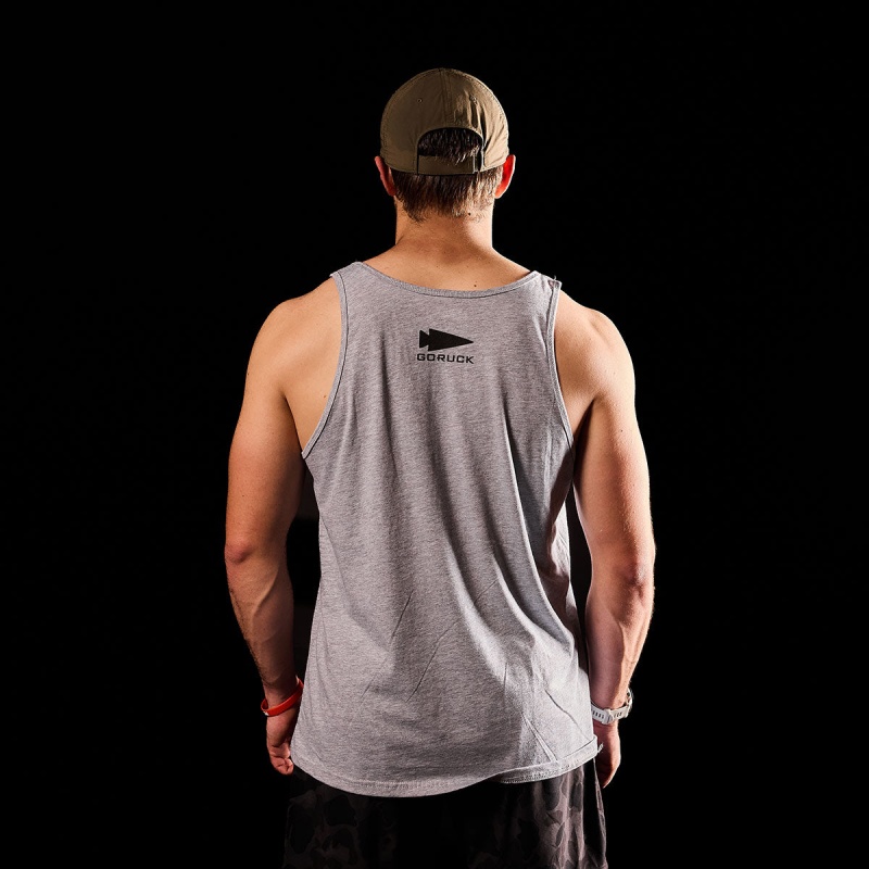 Grey Men's Goruck CrossFit Tanks | SG-679831-KDP