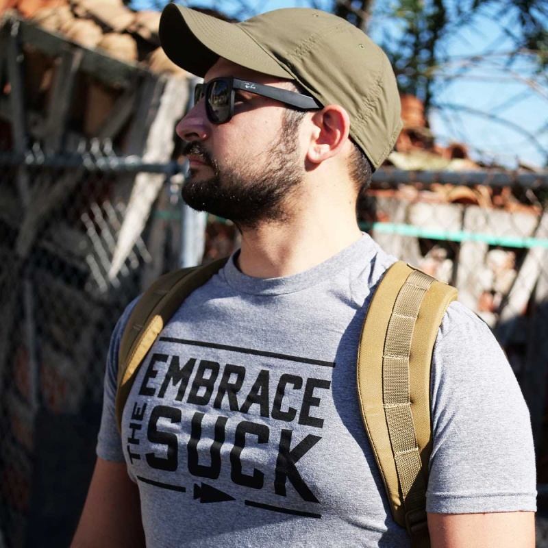 Grey Men's Goruck Embrace the Suck T-Shirt | SG-415086-MST