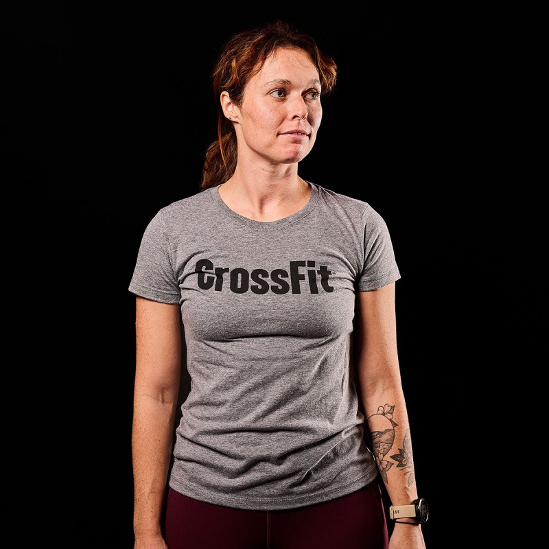 Grey Women's Goruck CrossFit T-Shirt | SG-894702-ADN