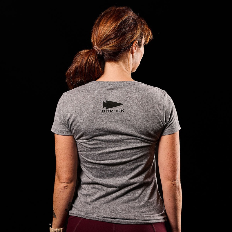 Grey Women's Goruck CrossFit T-Shirt | SG-894702-ADN