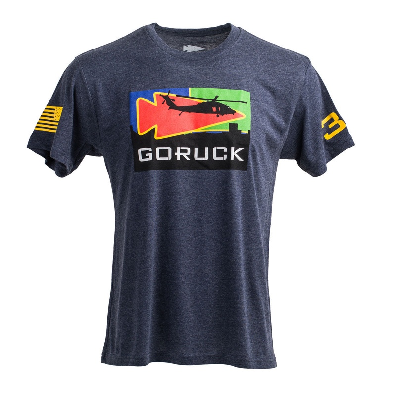 Navy Men\'s Goruck Mog Mile 30th Anniversary T-Shirt | SG-238614-LHZ