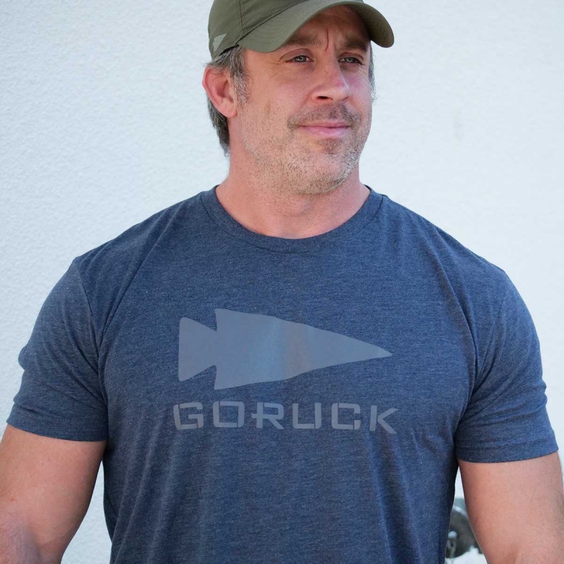 Navy Men's Goruck The Three Rules T-Shirt | SG-724950-WYA