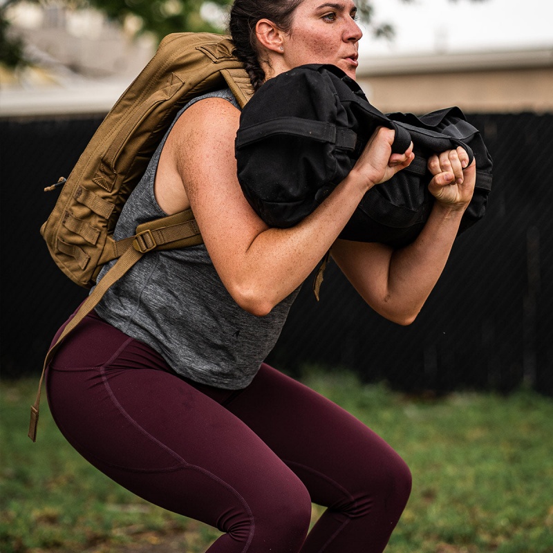 Red Women's Goruck Indestructible Tough / Pockets Leggings | SG-507162-MGF