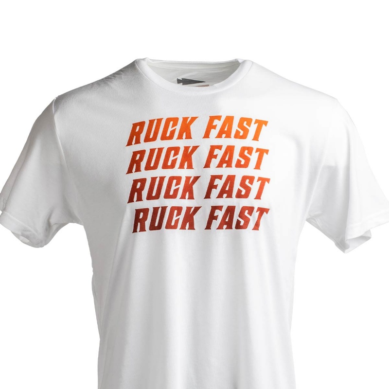 White Men\'s Goruck Ruck Fast T-Shirt | SG-827591-ISV